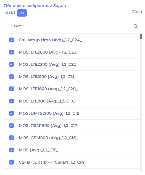 Рис. 7.22 Список задач в секции